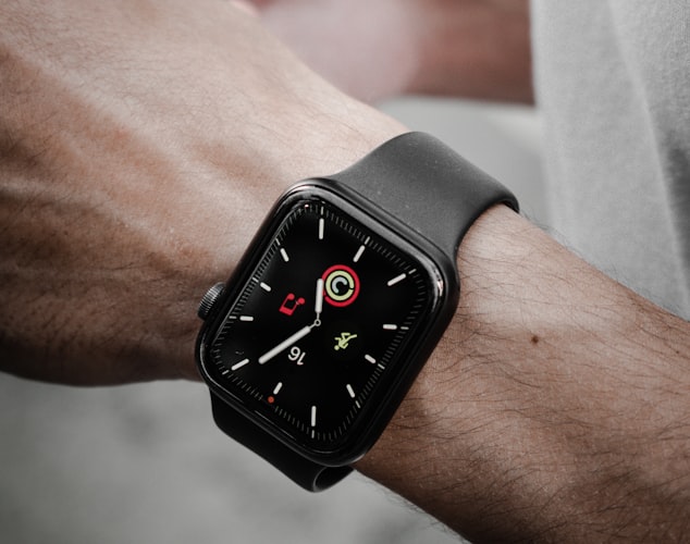 Person wearing an Apple watch