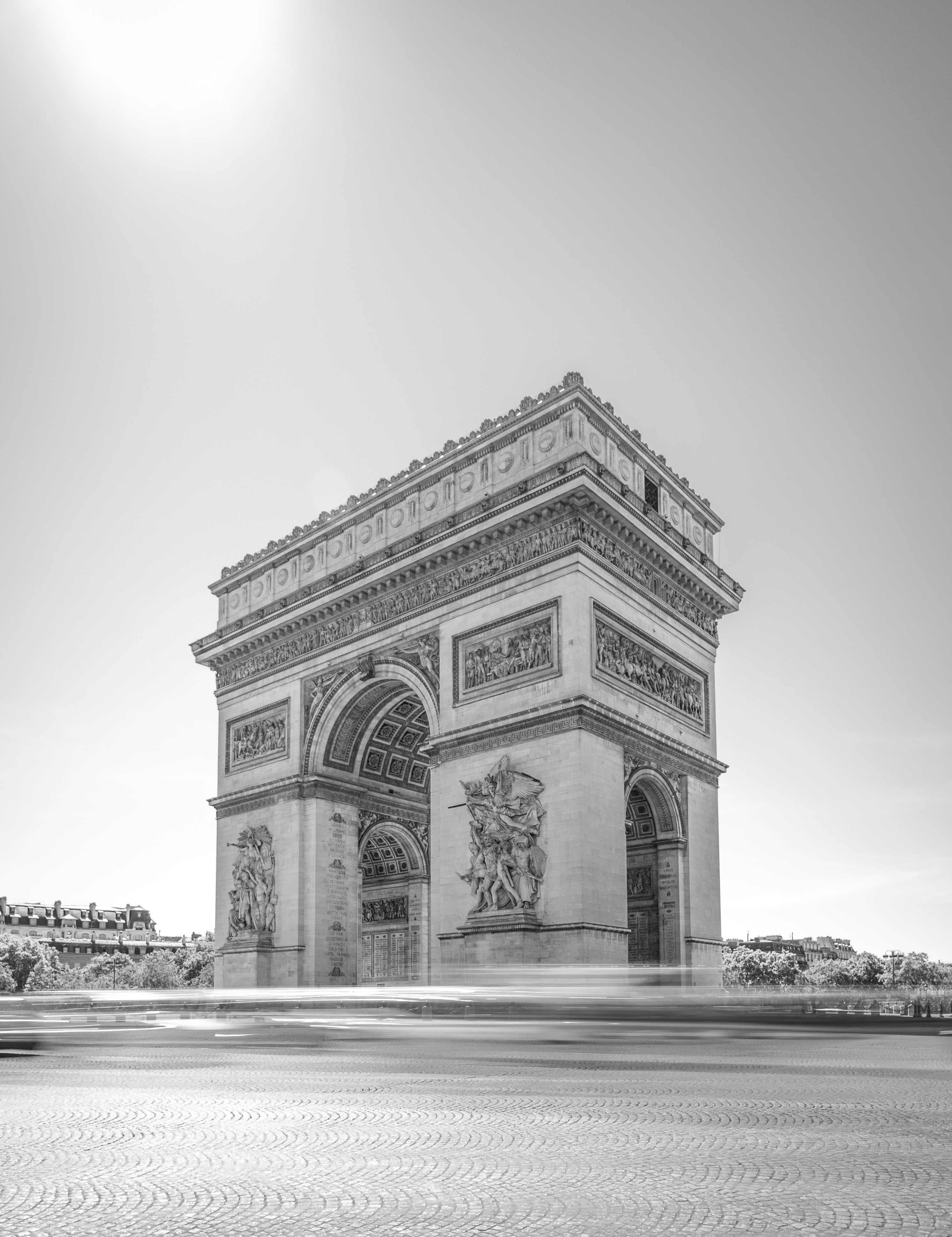 Arc De Triomphe Black And White