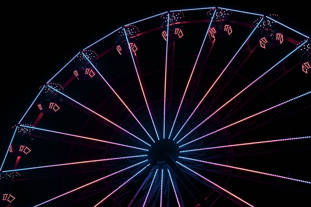 red and white ferris wheel