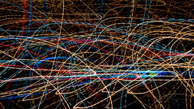 red blue and yellow lights