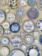 blue and white ceramic plate