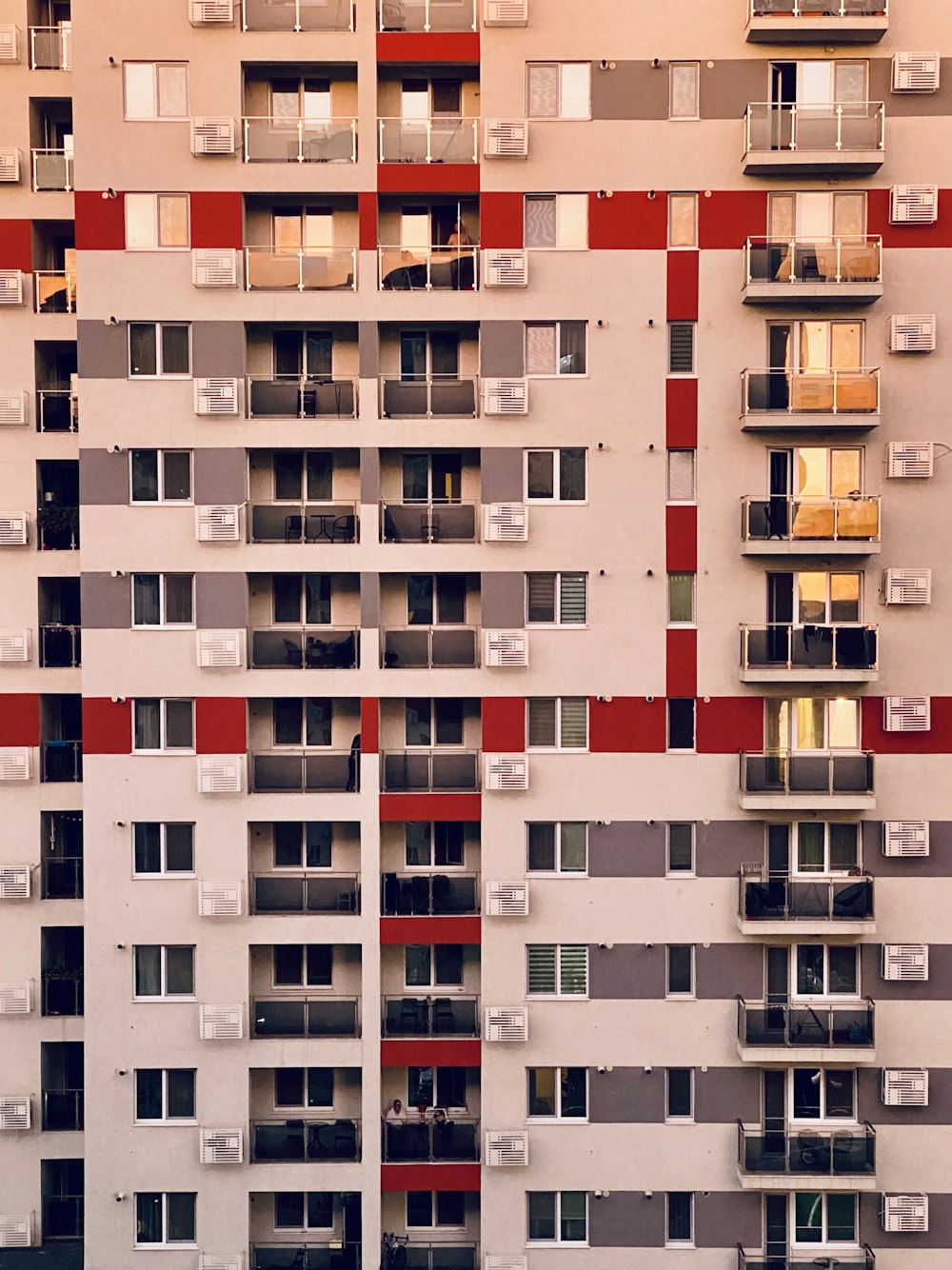 white red and blue concrete building