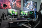 black computer keyboard on white table