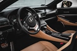 black and brown bmw steering wheel