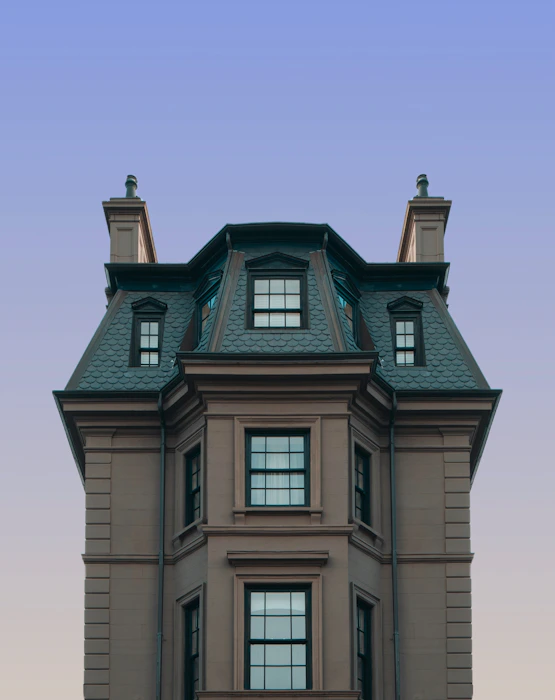 Boston brownstone building exterior