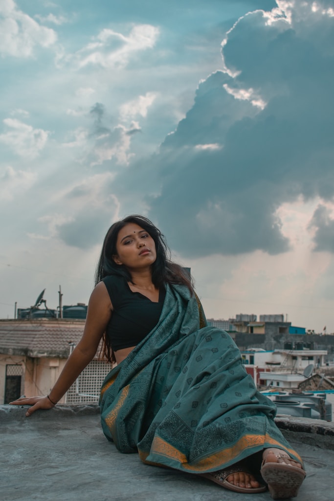 Terracotta Floral Saree