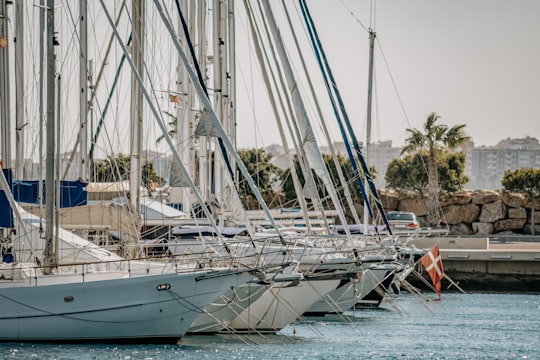 white sail boat on sea during daytime in Torrevieja Spain