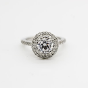 silver and diamond studded ring