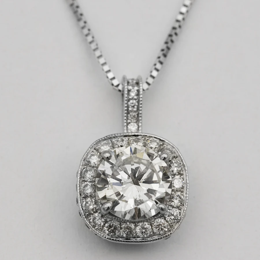 Halo Diamond Pendant
