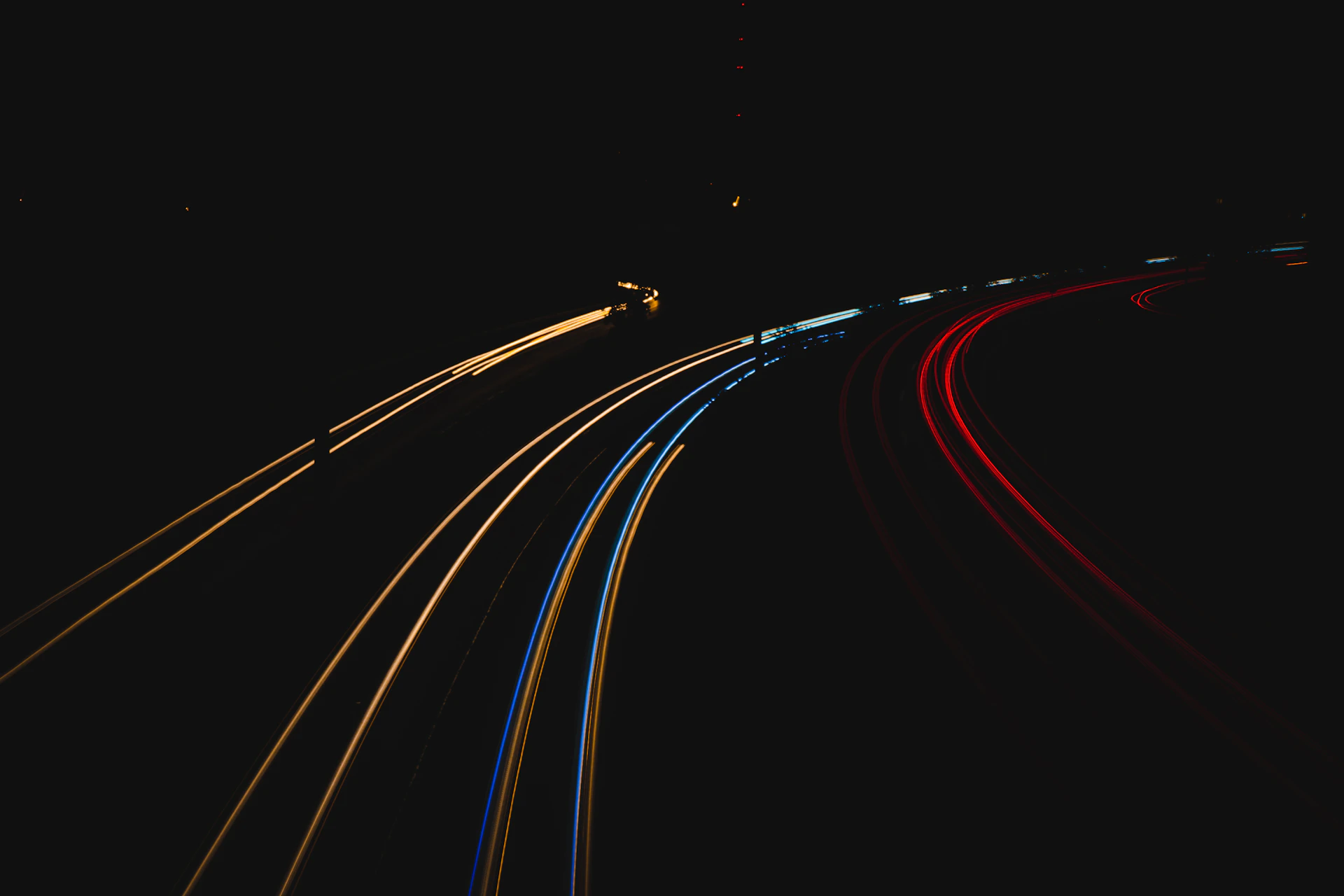 red and white lights on road during night time