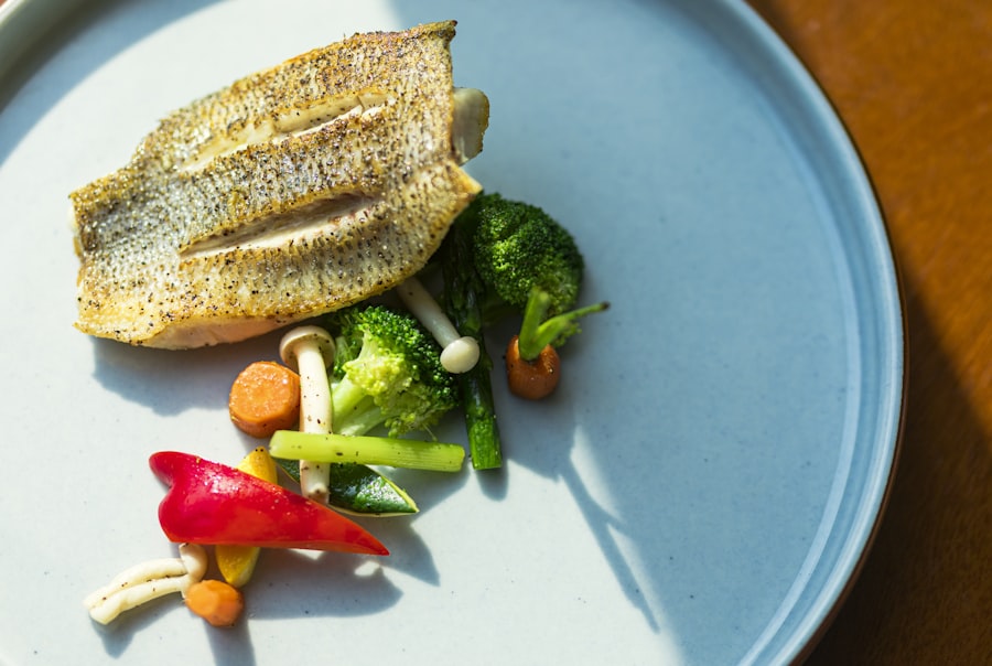 Lubina al Horno con Verduras de Temporada