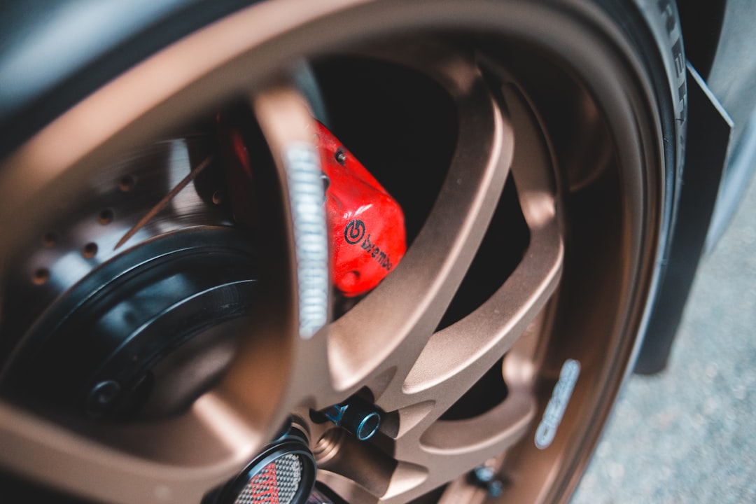 black and silver car wheel