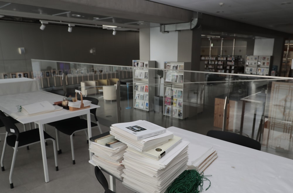 white printer papers on brown wooden table