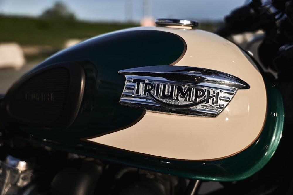 a close up of the emblem on a motorcycle