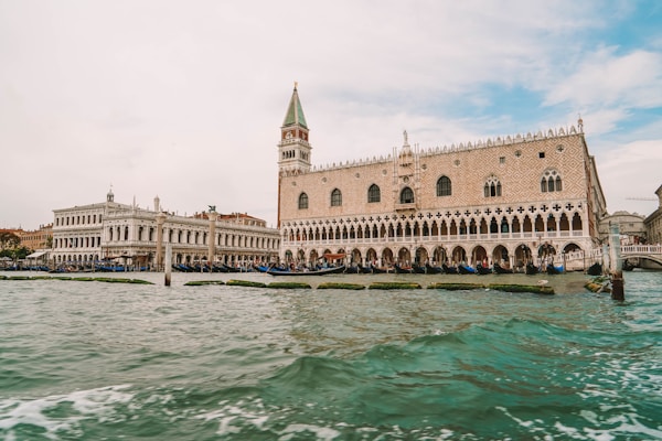 Water taxi approaching St Mark's Square, Venice