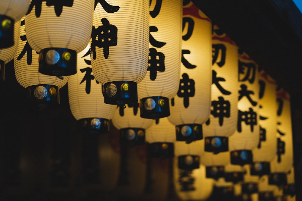 yellow and black lantern lamp