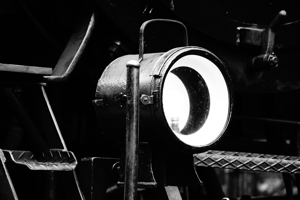 black and white camera lens