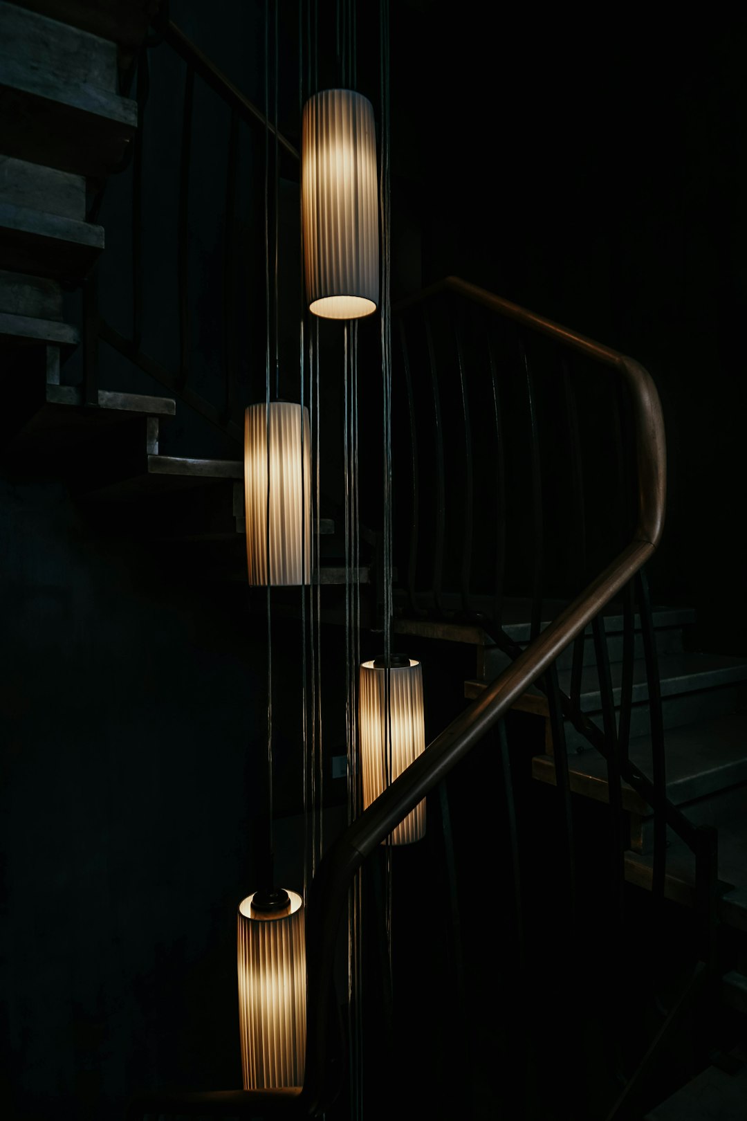 white and silver spiral staircase