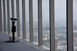 black and white glass window