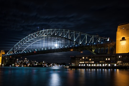 bridge over water during night time in Mary Booth Lookout Reserve Australia