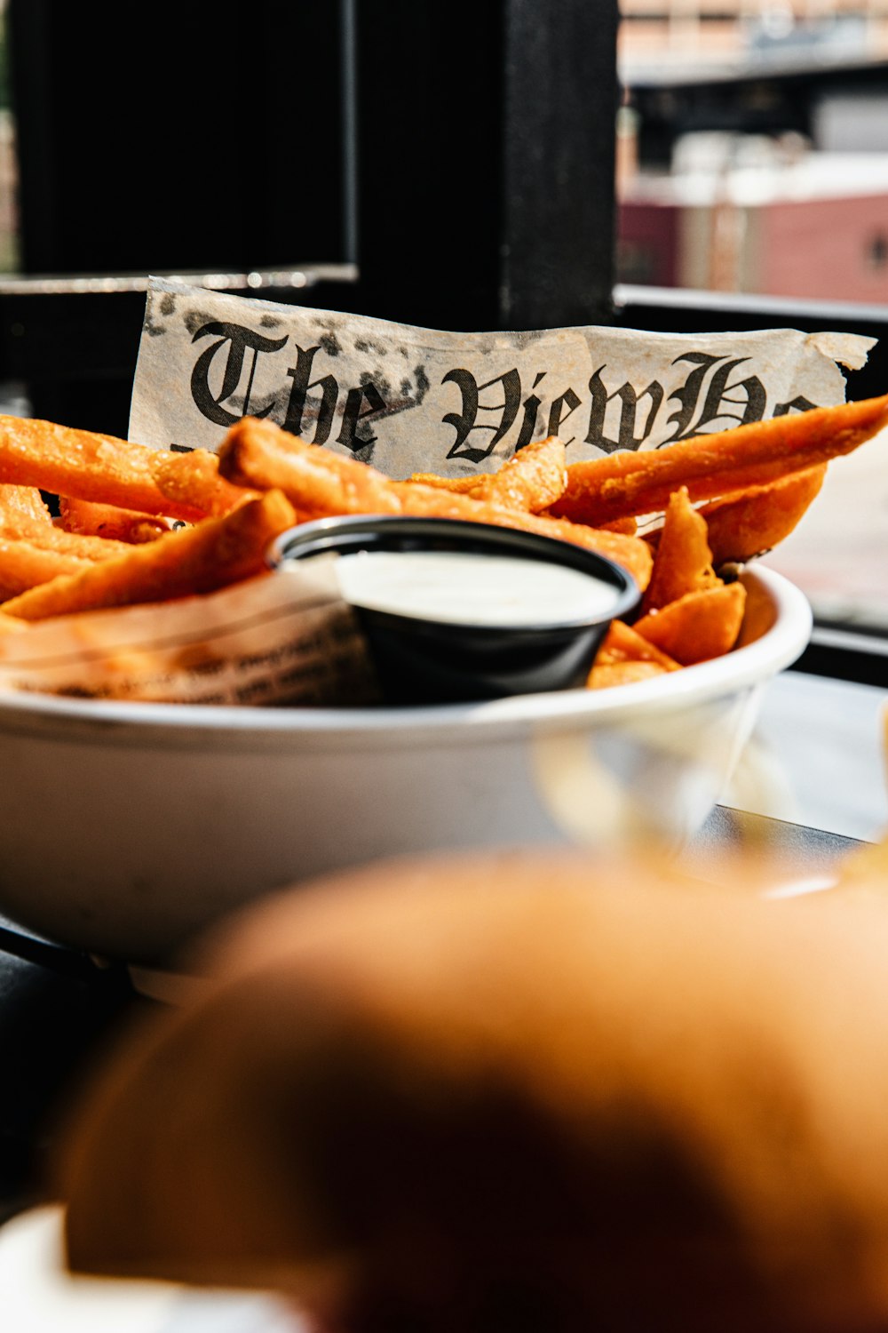 fried food on white ceramic bowl