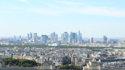 A panoramic view of Lille’s modern skyline blending with classic buildings.