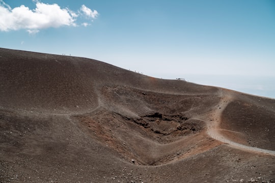 gray mountain under blue sky during daytime in Mount Etna Italy