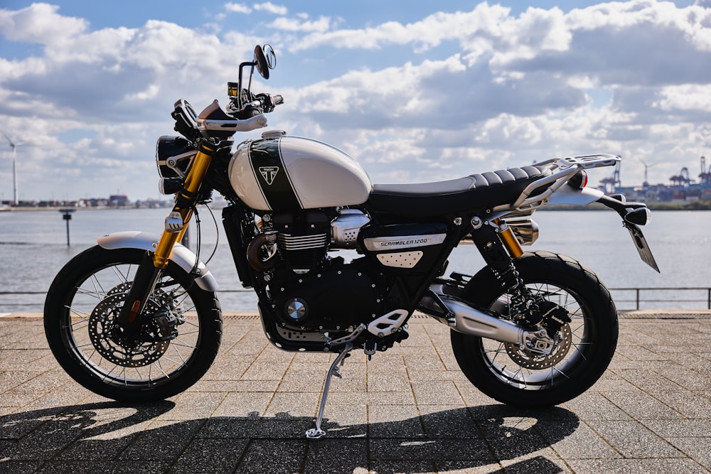 black and silver cruiser motorcycle