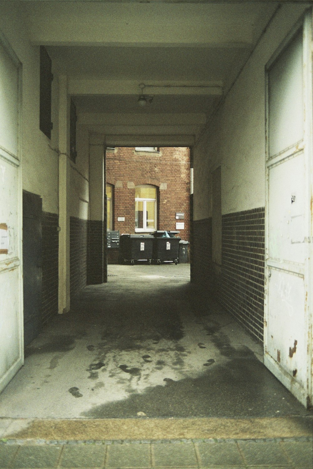 black car parked in garage