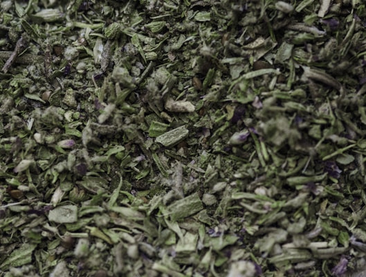 A close-up of fresh herbs and natural ingredients used in health supplements.