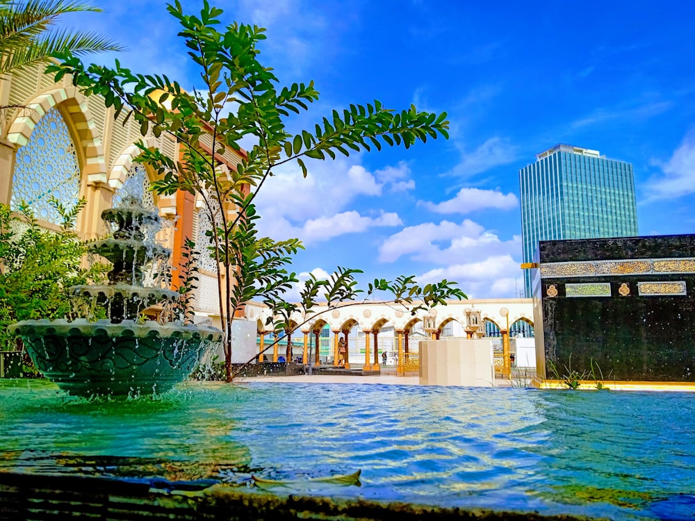 white concrete building near body of water under blue sky during daytime