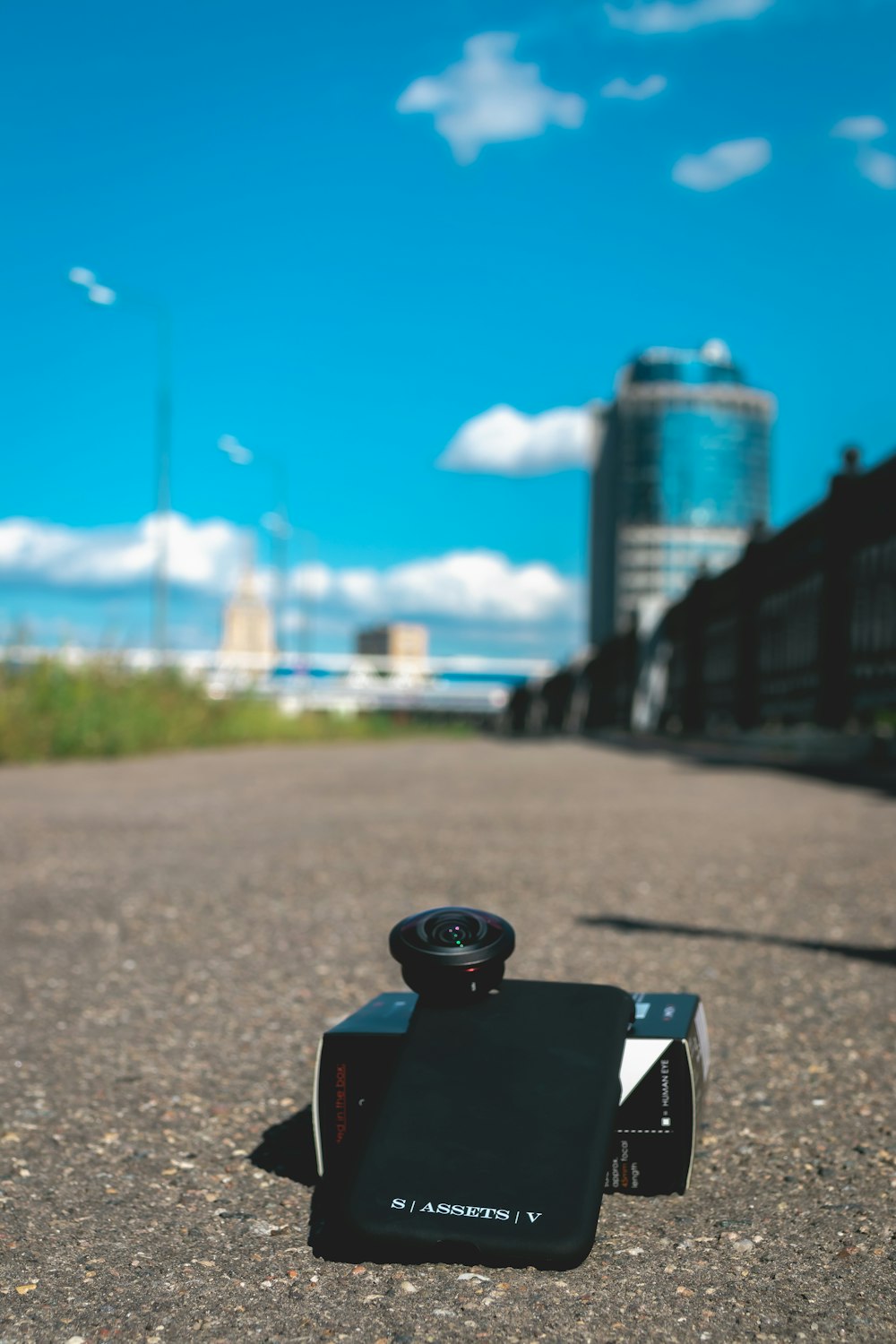 black dslr camera on black table