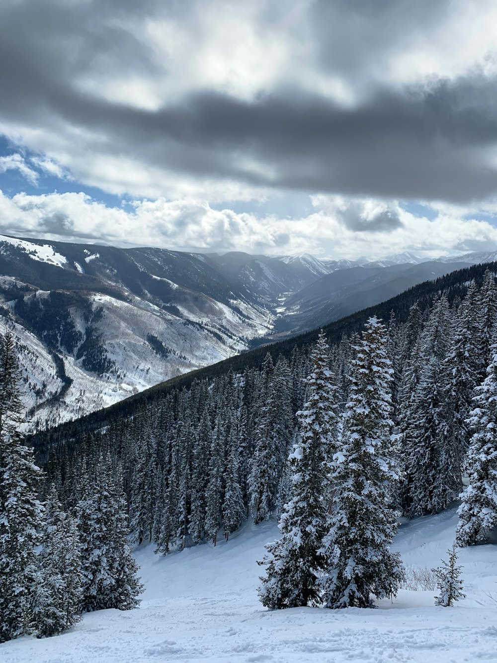 snow covered mountain under cloudy sky during daytime