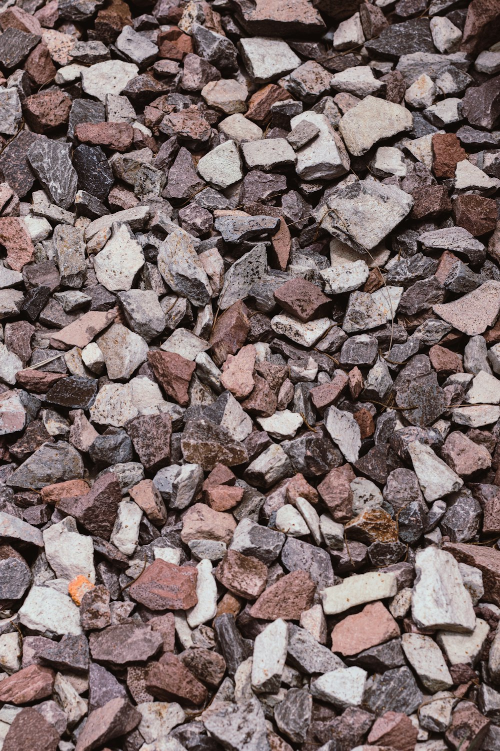 brown and gray stone fragments