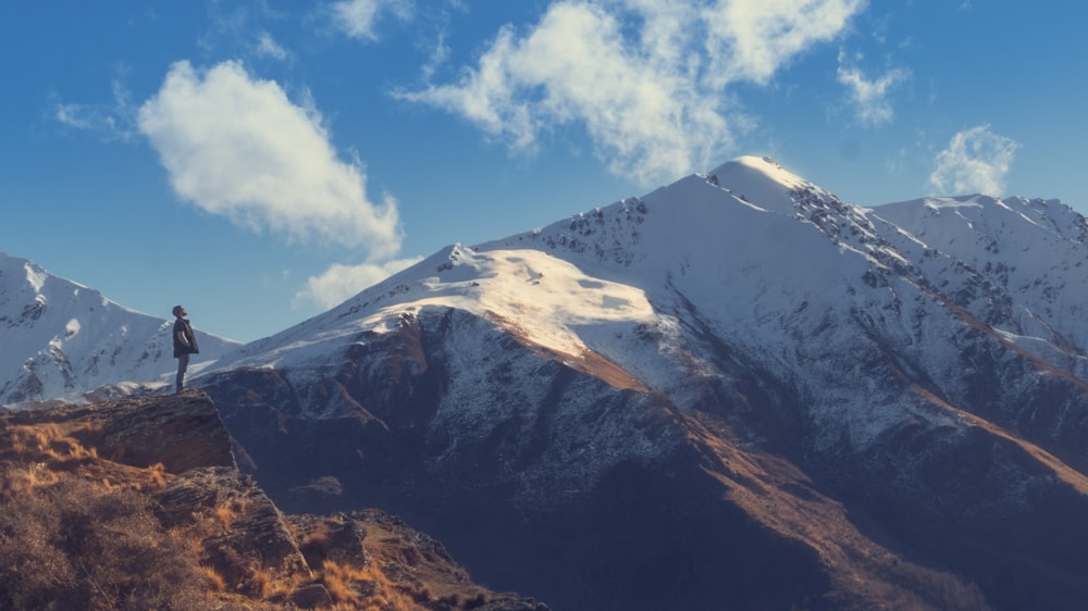 snow covered mountain under blue sky during daytime