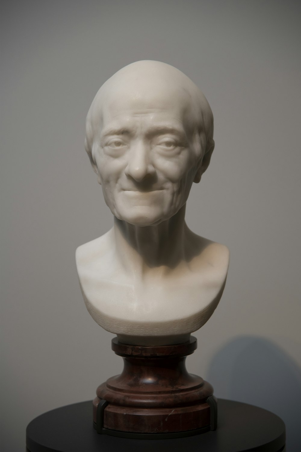 white ceramic bust of man