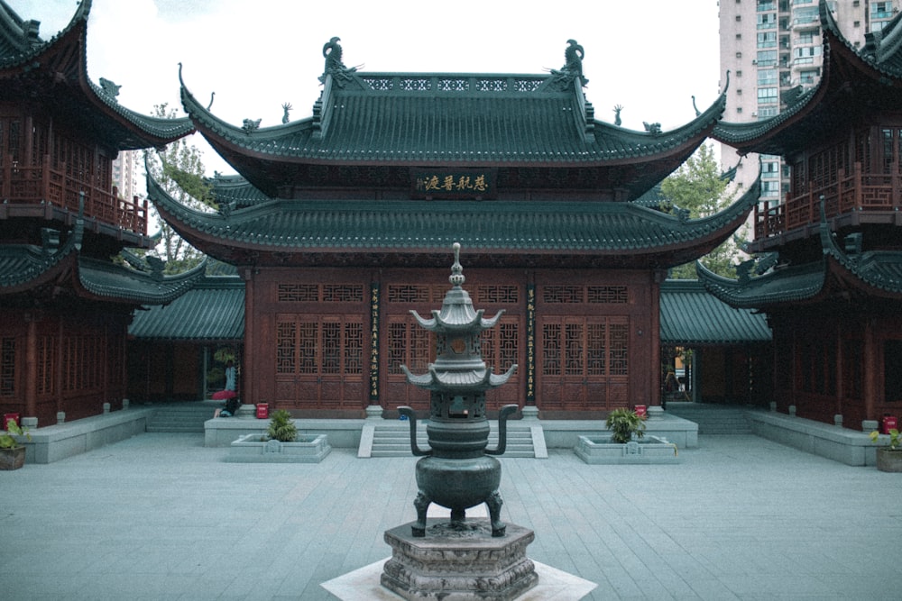 red and black temple during daytime