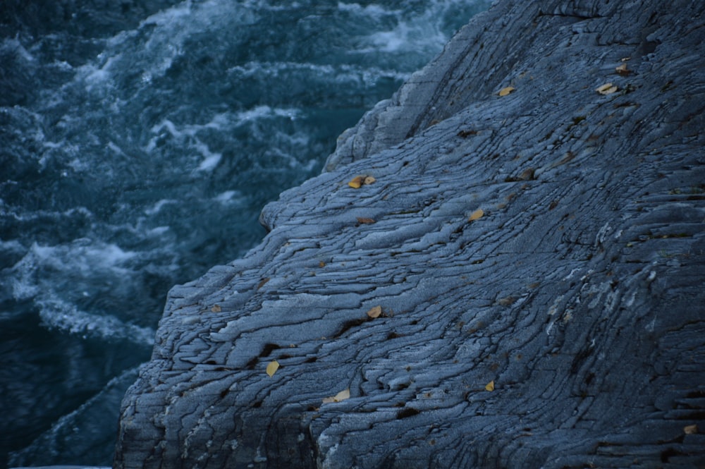 gray rock formation near body of water during daytime