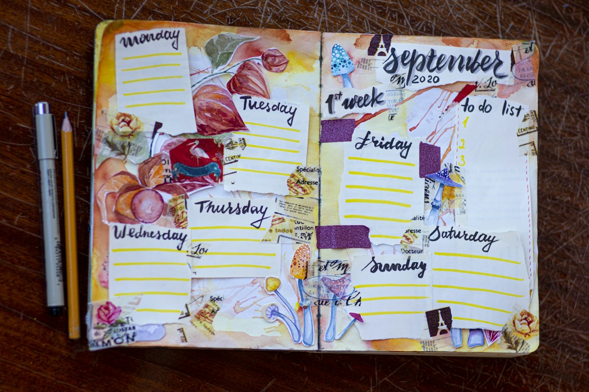 A handmade birthday card on a wooden table, representing creative remote volunteering opportunities from home.
