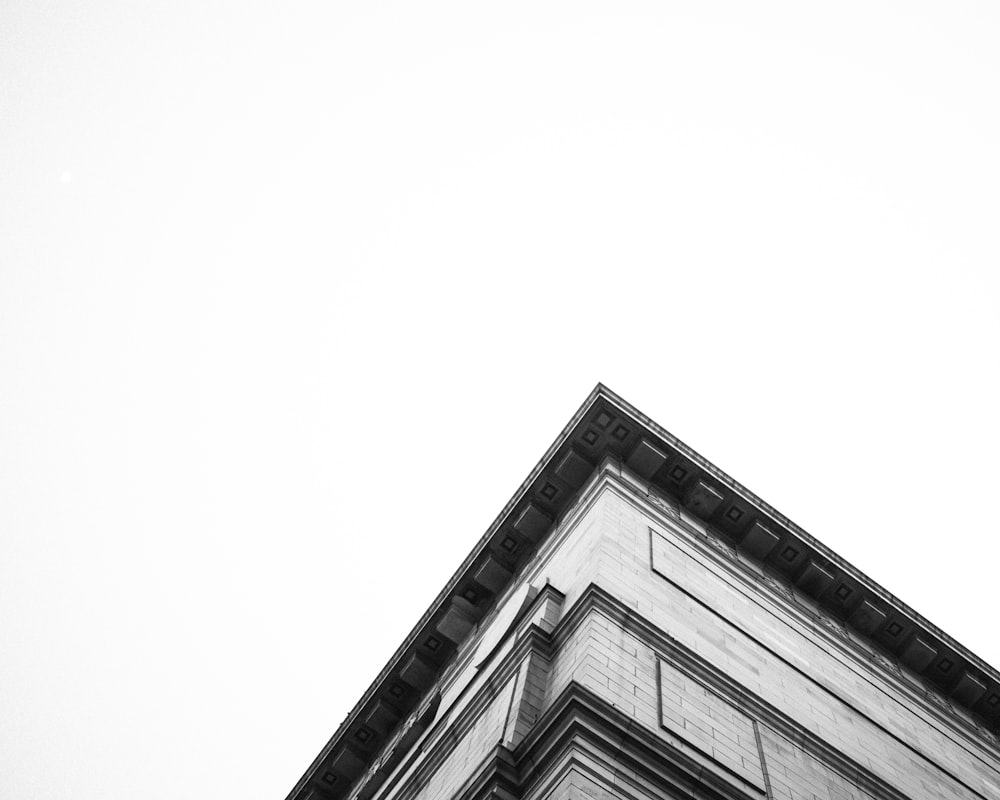 grayscale photo of concrete building