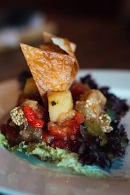 A vibrant and healthy dish showcasing colorful ingredients.