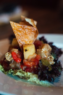 A vibrant dish showcasing colorful ingredients.