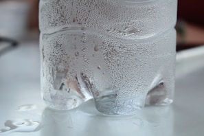 Close-up of a crystal-clear Yara Fresh water bottle with droplets of condensation