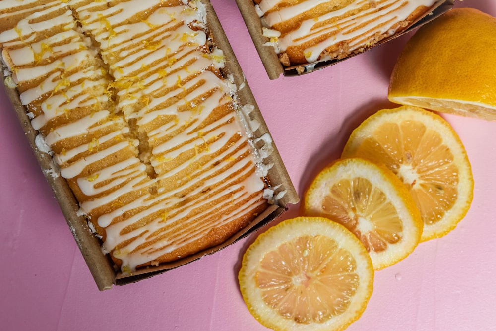 sliced of bread on brown wooden tray