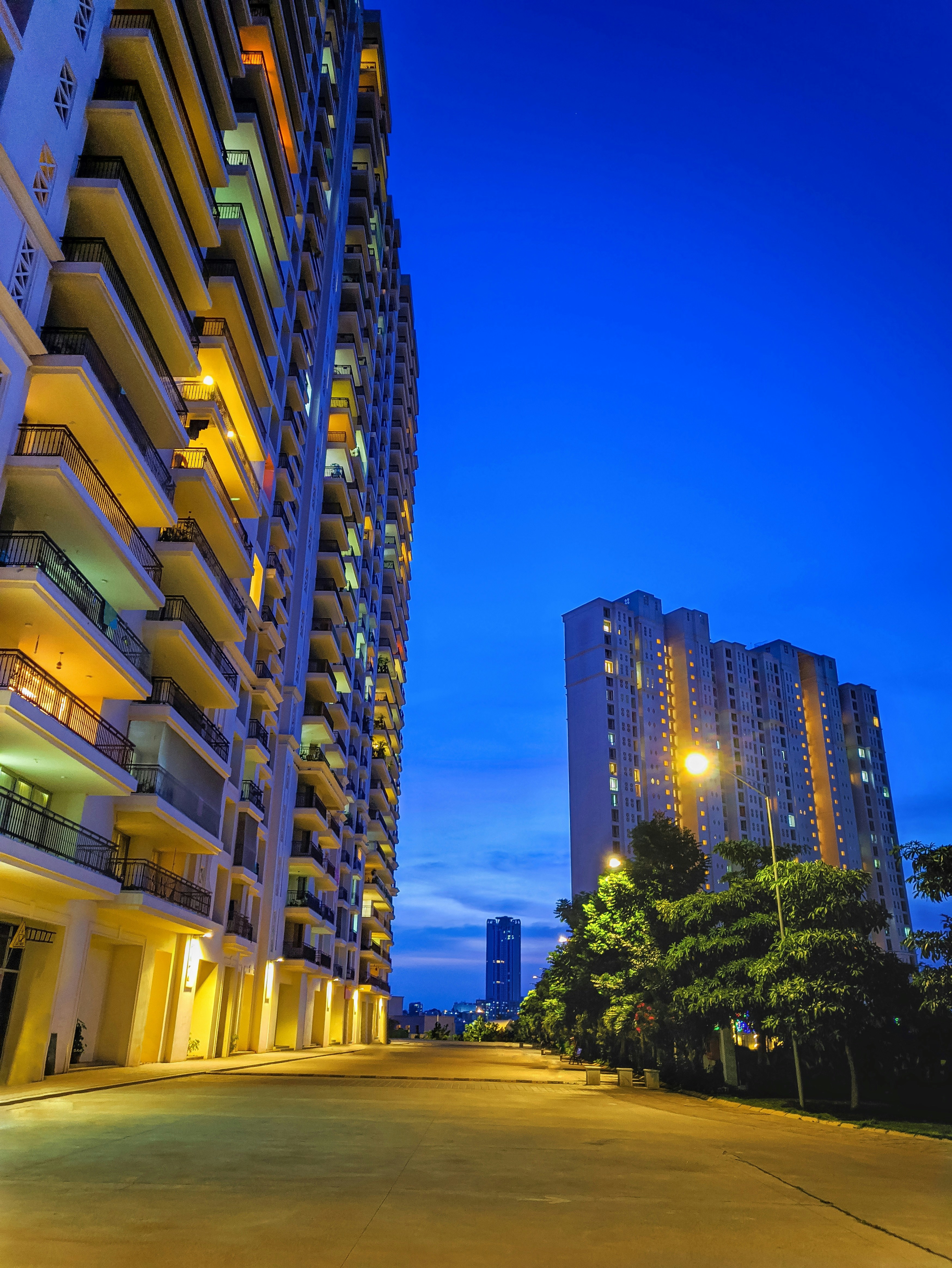 brown concrete building during night time