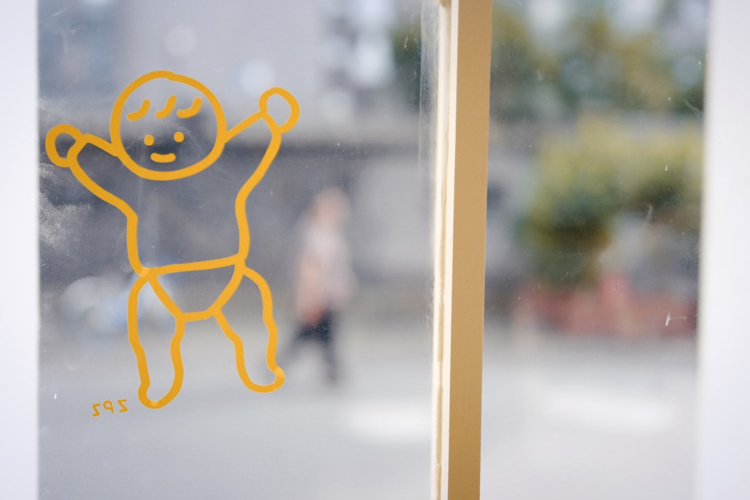 yellow and blue glass window