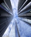 low angle photography of high rise building
