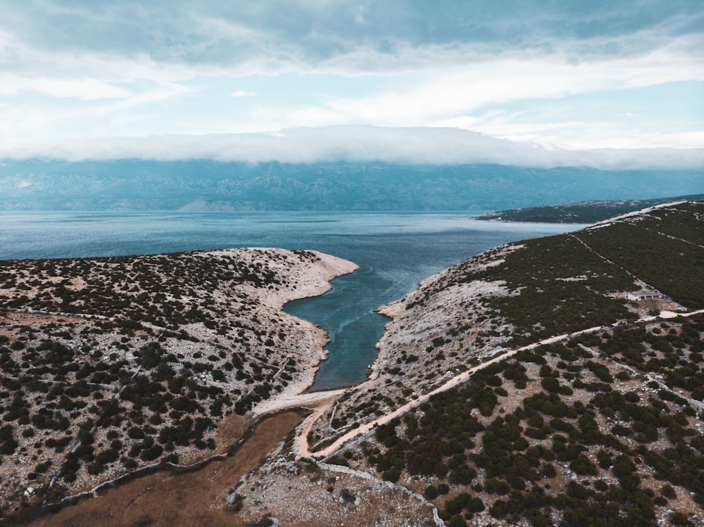 aerial view of lake during daytime