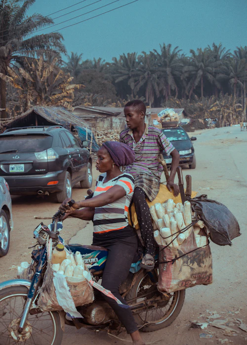 Delivery rider picking up order