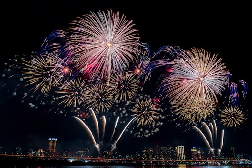fireworks display during night time